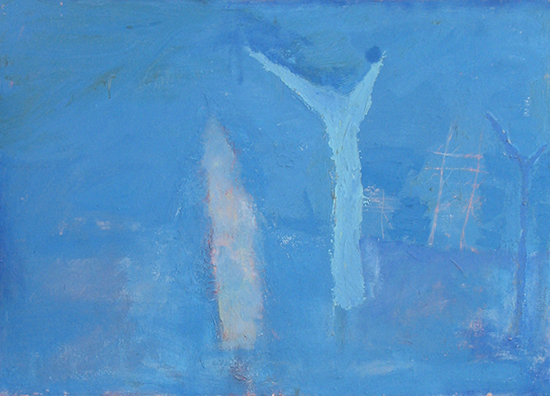 1.	Figures in a Blue Field  "18 x 25”  1996
